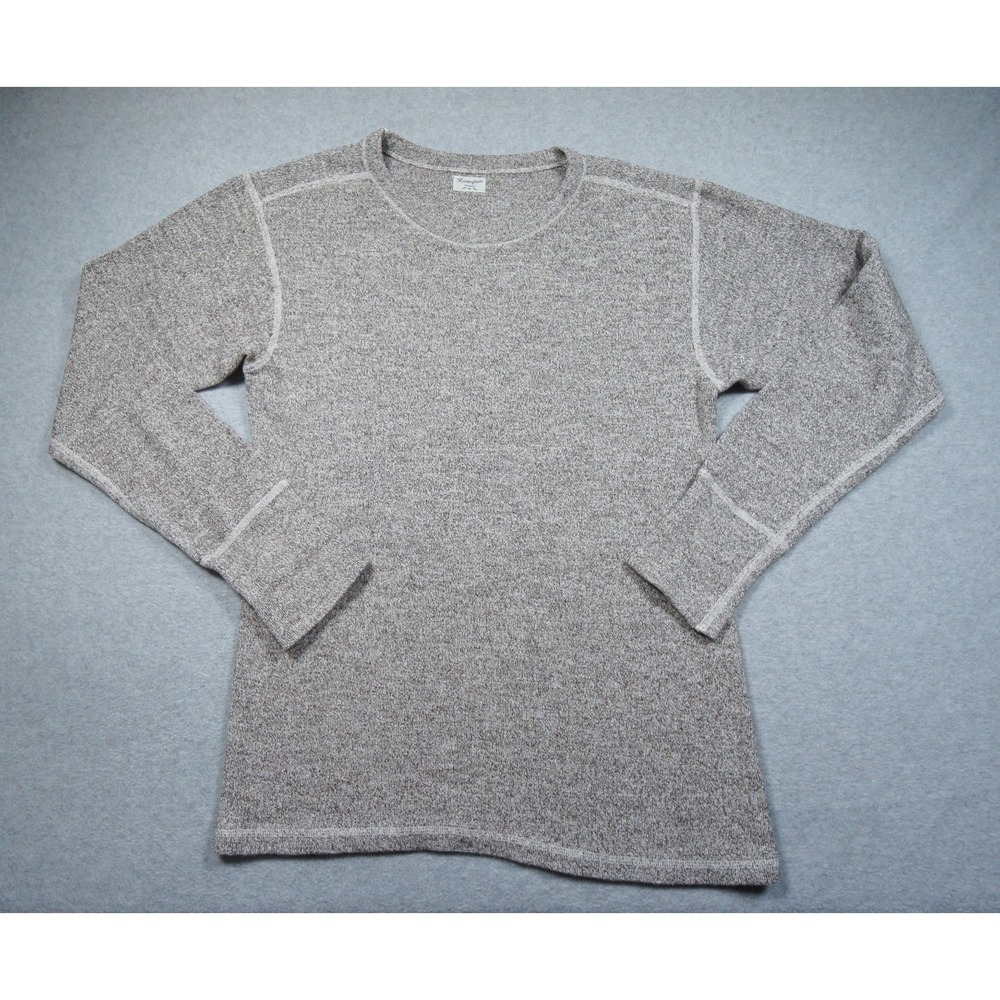 Homespun Shirt Mens Medium Gray Knitwear Long Sleeve Cotton Wool Outdoors Adult